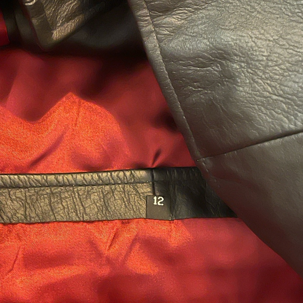 Vintage Harley-Davidson Black Leather modular dress size 12 - Picture 12 of 14